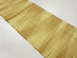 手織り紬変わり織破線模様織出し名古屋帯